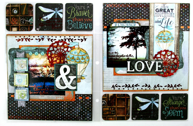 This Great Adventure Misc Me Layout by Ginny Nemchak using BoBunny Life In Color