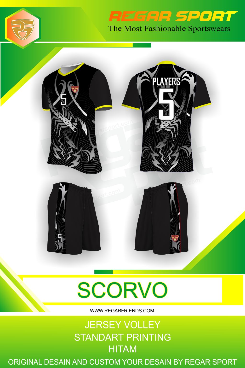 Desain Baju Volly Terbaru Klopdesain
