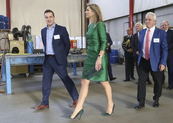 Queen Maxima wore Natan dress and pumps at The Small and Medium-sized Enterprises, 2017 Entrepreneur Day