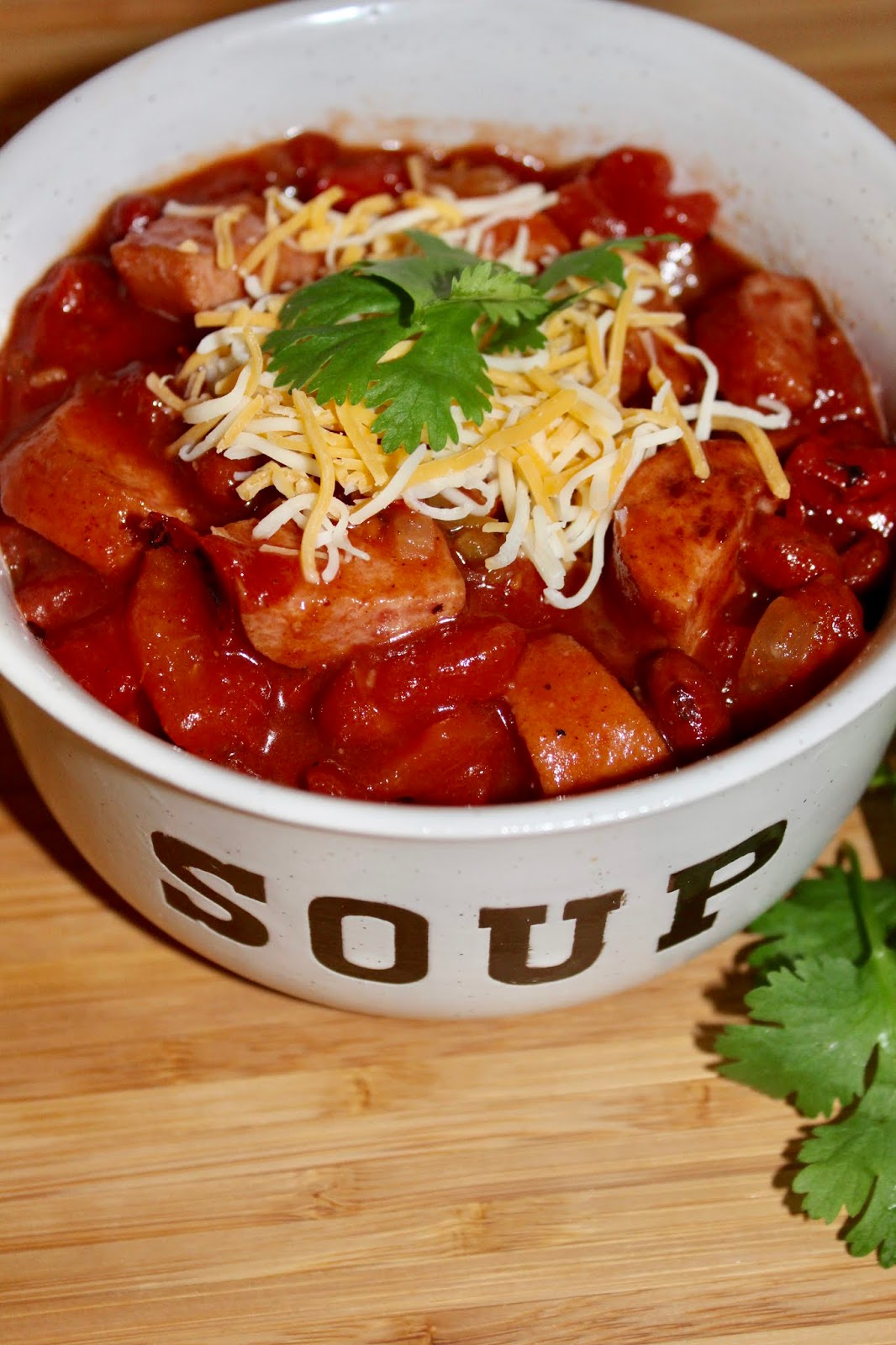 Living on Cloud Nine CHUNKY CROCKPOT TURKEY SAUSAGE CHILI