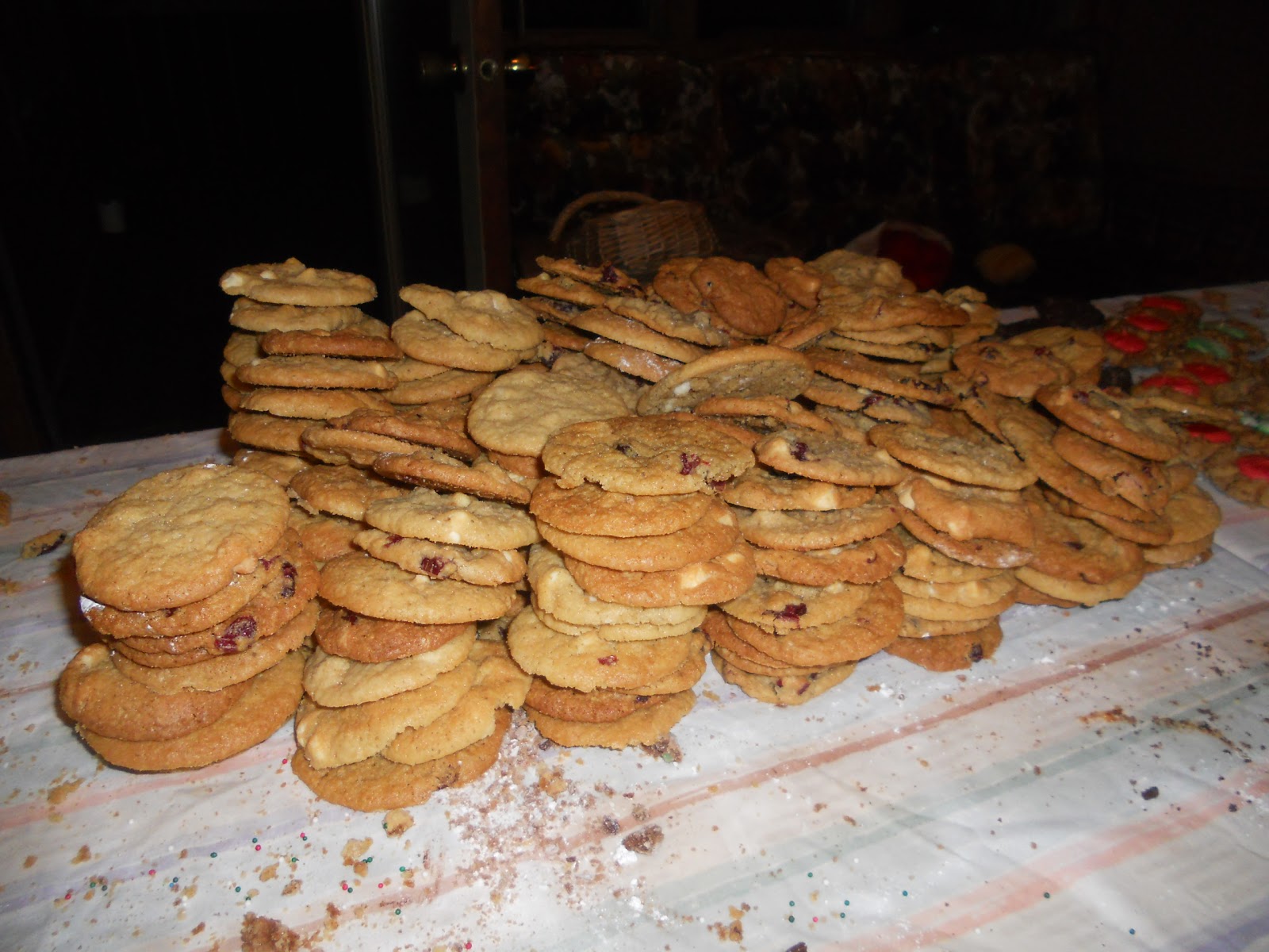 Cookie Baking Day Piles and piles of cookies