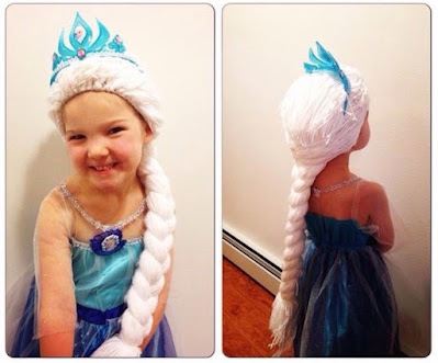 Little Girl With a Magical Yarn Wig Frozen Wig