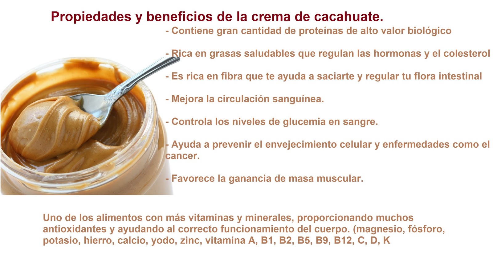 Crema de cacahuete beneficios y contras