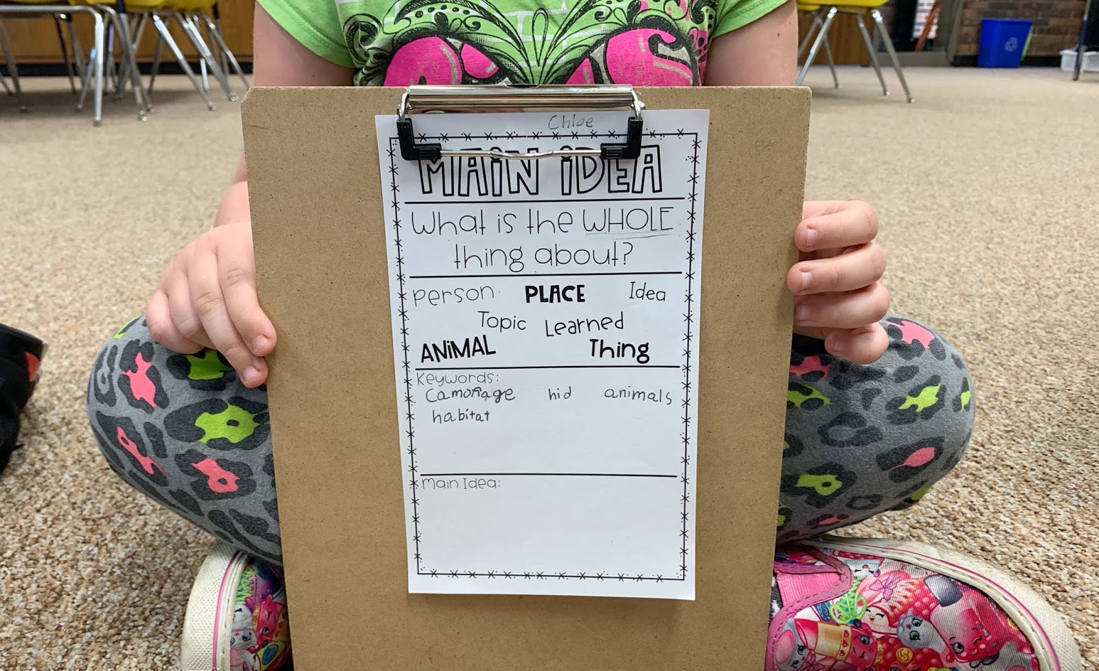The Primary Gal: EASY to Use Main Idea Anchor Chart and FREE Printable