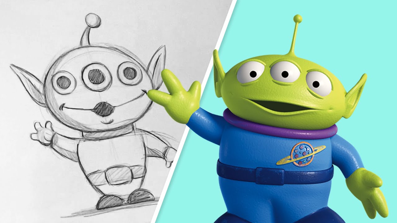 Disney at Heart Learn How To Draw Little Green Men From Toy Story