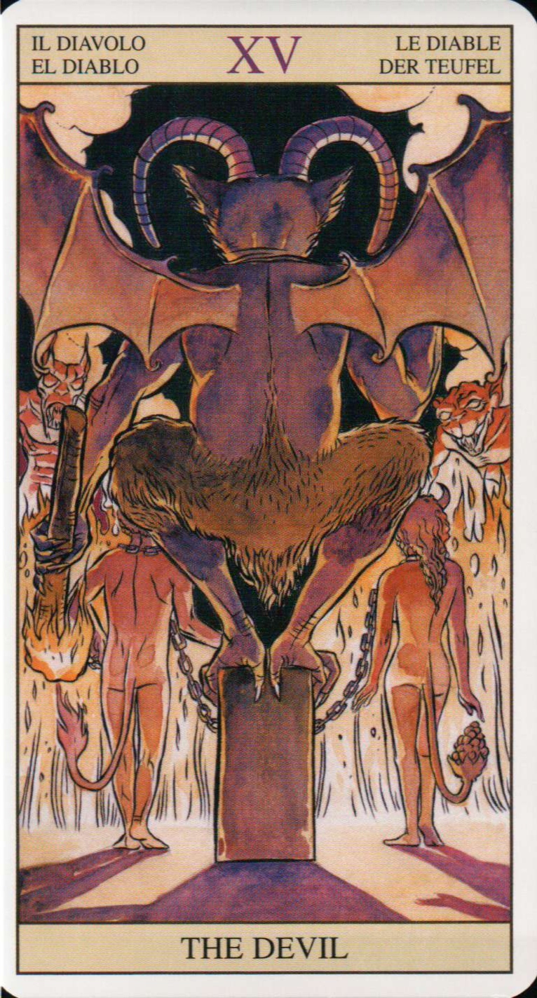 Аркан дьявол таро уэйта. Таро devil. Таро 15 аркан дьявол. Карты таро любви дьявол. Карты таро райдера уэйта дьявол.