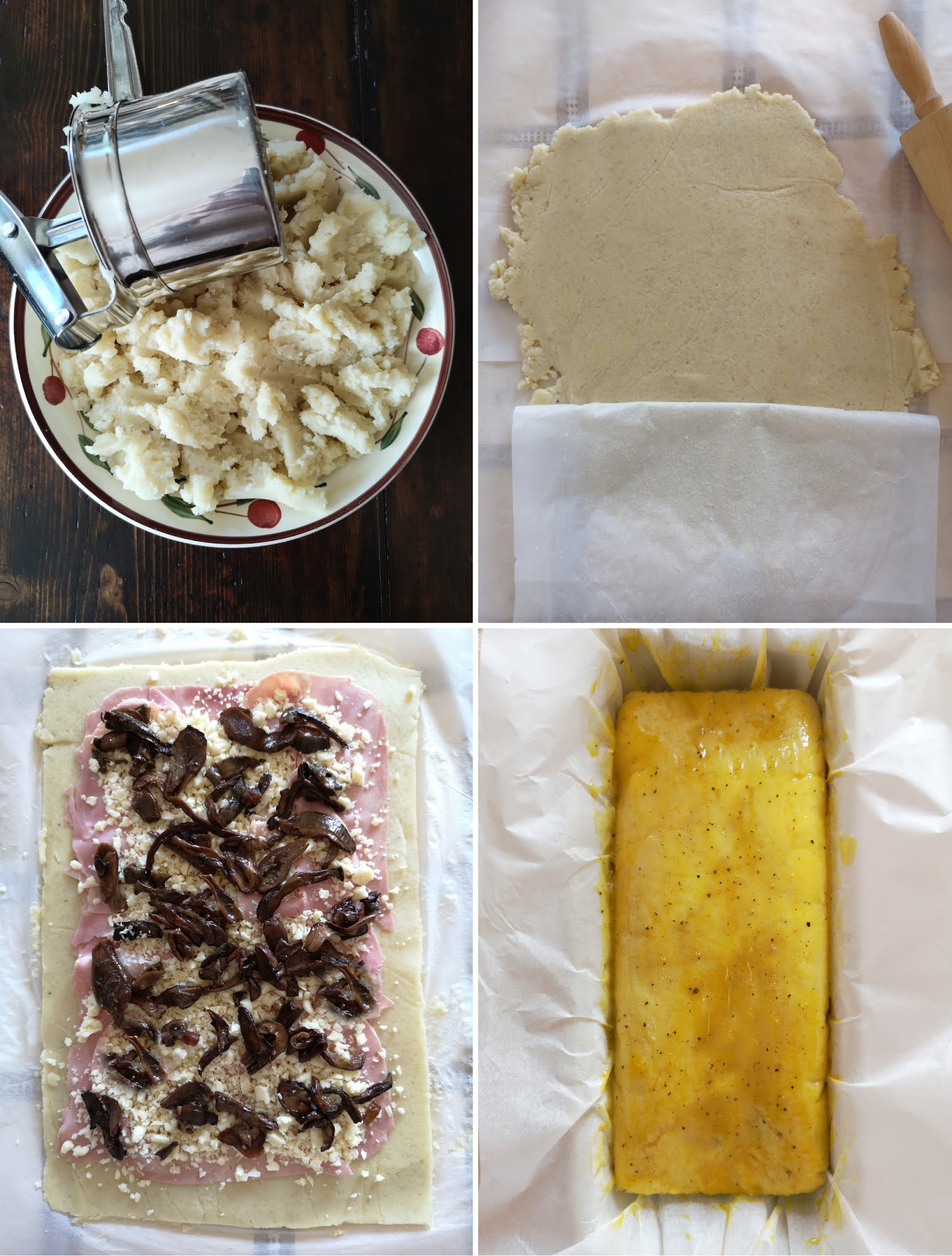 Sformato di patate con porcini, prosciutto e scamorza BRICIOLE DI SAPORI