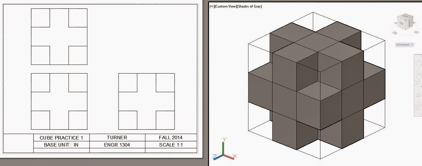 ENGR1304: Chapter 4: Sectional Views & Practice Cube Tests