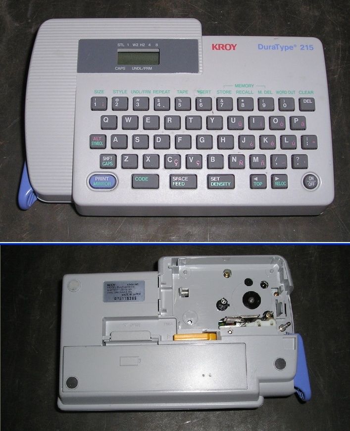 P-Touch fun: Brother PT-10 is the same as the Kroy Duratype 210