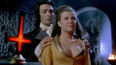 Damien Thomas and Madeleine Collinson in Twins of Evil (1971)
