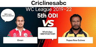 100% Sure Match Prediction Papua New Guinea vs Oman 5th Match WC League 2019-22 100% Sure Report
