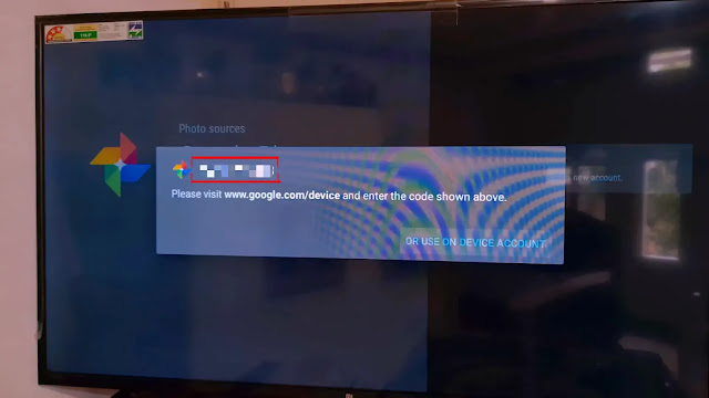 code for login new account Code to login new google account in android tv