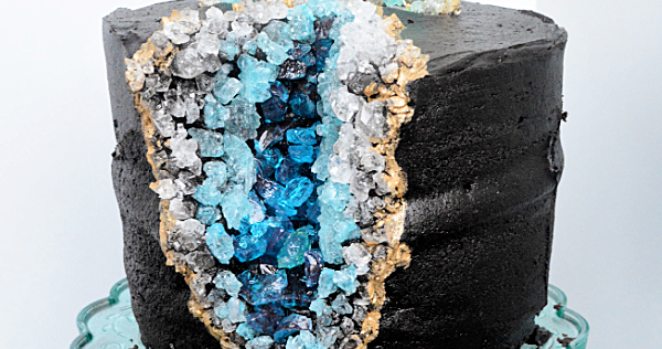vegantreats on X: Geode cake complete with handmade, edible crystals!   / X