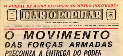  Clique aqui na imagem para ler o Diário Popular do dia 25 de Abril de 1974