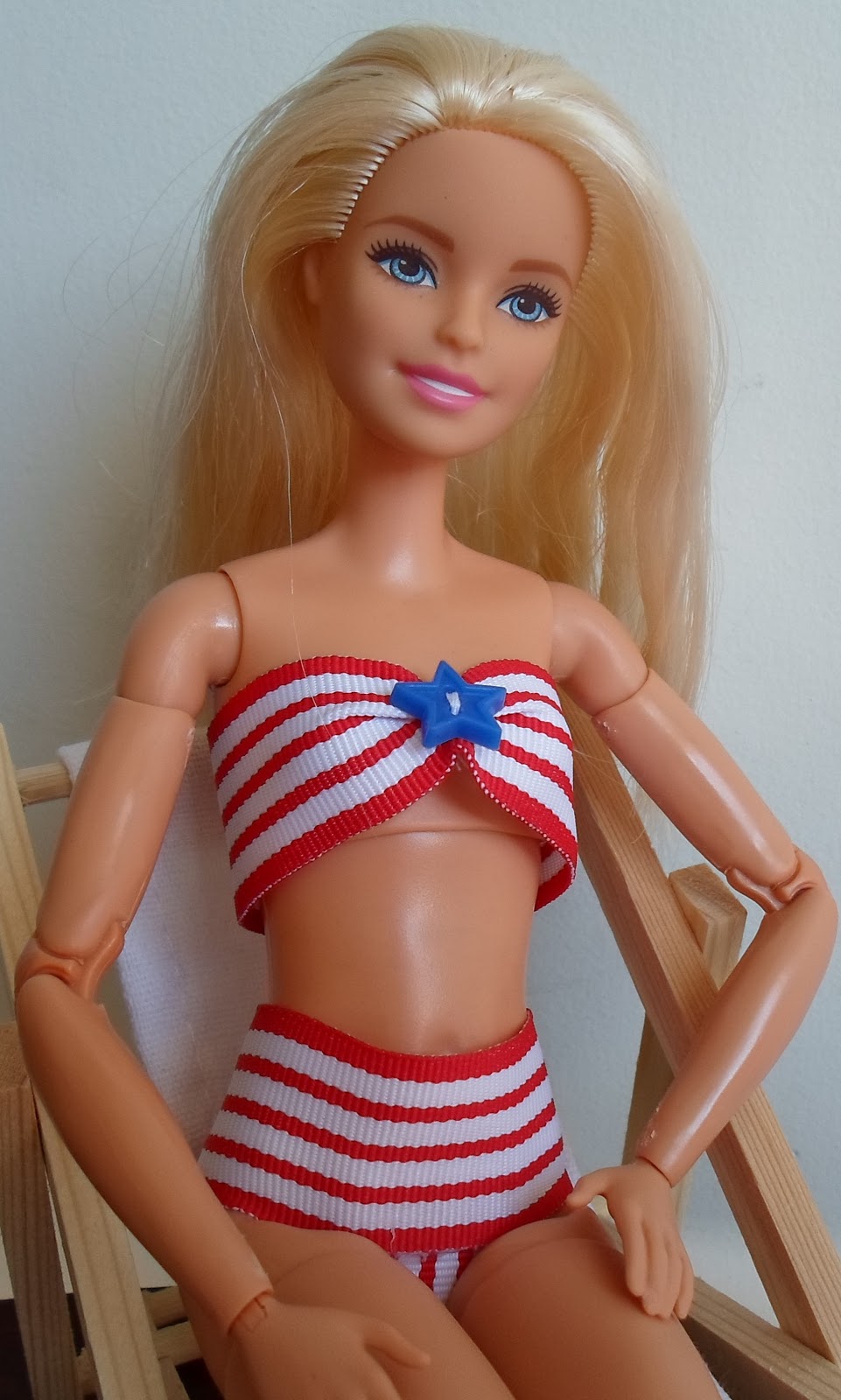 DIY Barbie Blog NoSew Ribbon Bathing Suit for Barbie with Optional