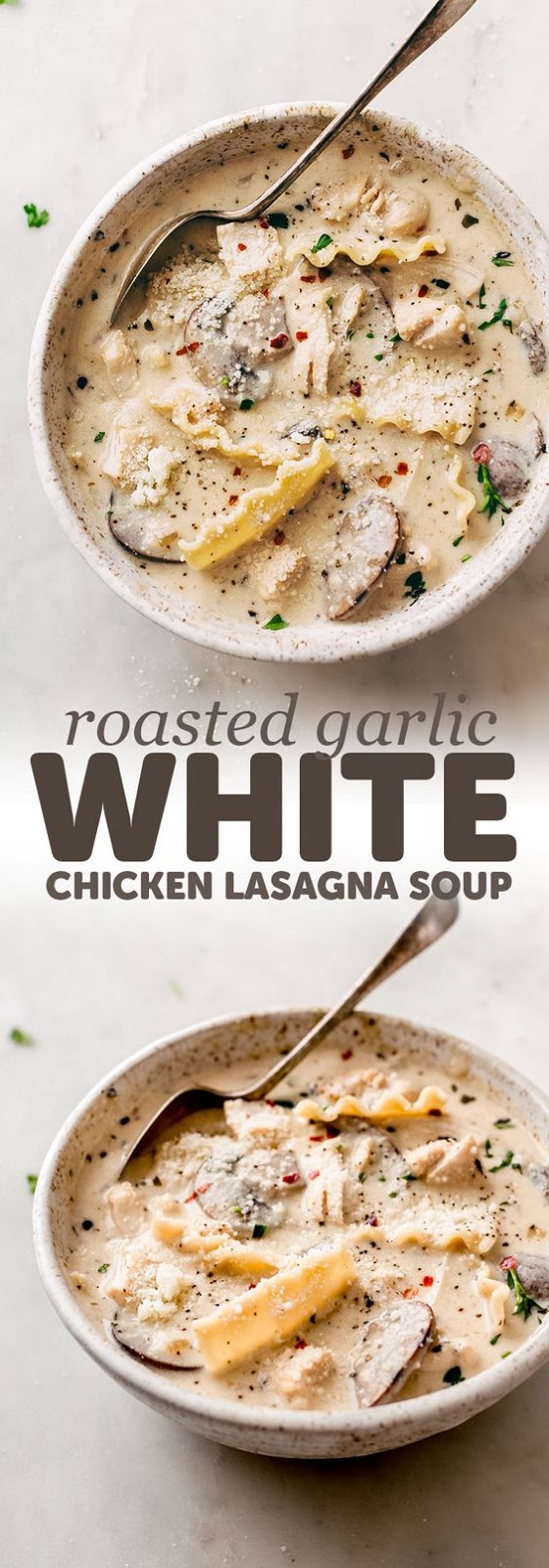Roasted Garlic White Chicken Lasagna Soup TASTY CRAFTBUG