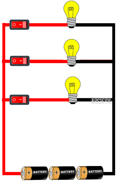 Rangkaian lampu lalu lintas sederhana
