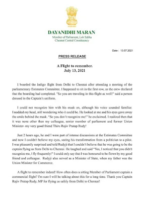 मारन का पत्र - अ फ्लाइट टु रिमेम्बर