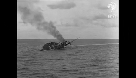 HMS Barham rolls over and explodes on 25 November 1941 worldwartwo.filminspector.com