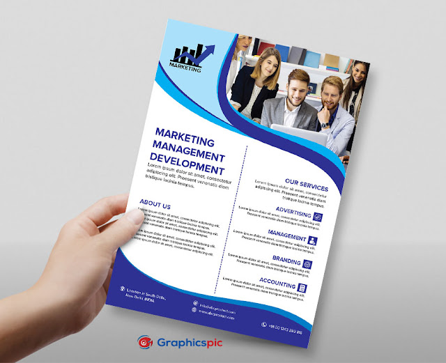  Corporate business flyer template – free vector