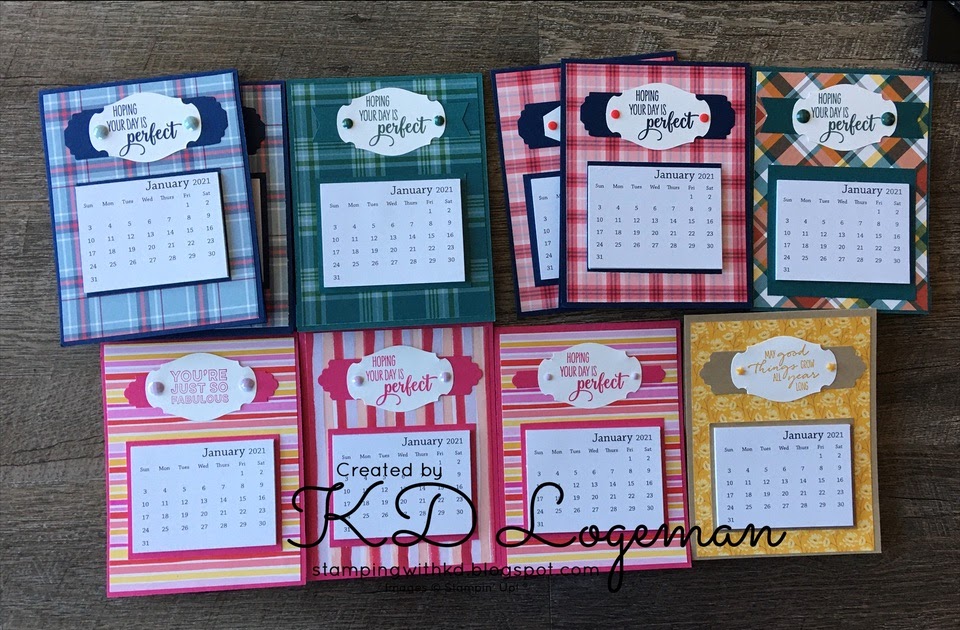 Stampin' Up! Stand Up Calendar Cards, Tailored Expressions Calendars Stampin' Up! Stand Up Calendar Cards, Tailored Expressions Calendars