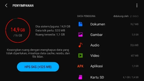 Cara hemat memori internal smartphone