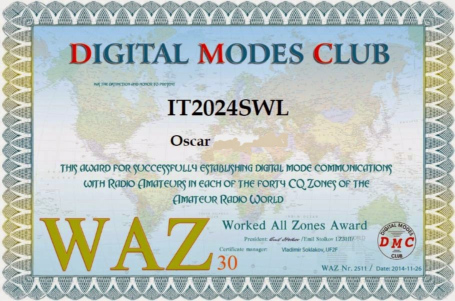 DMC Award 30 CQ Zones