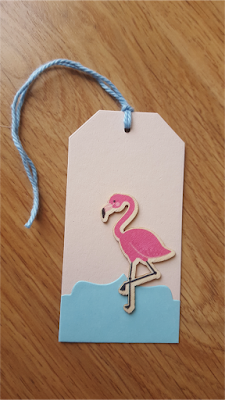 Summer flamingo gift tags