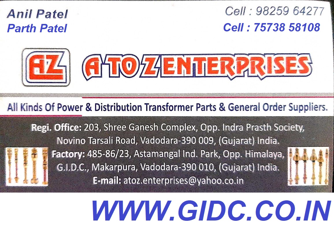 GIDC Digital Directory 2024 સરકારી નથી A TO Z ENTERPRISES 9825964277