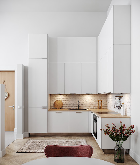 Modern L shaped kitchen