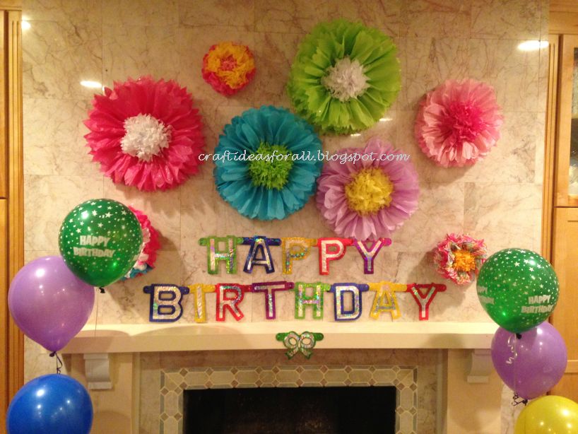 Craft Ideas For All Handmade Giant Tissue Flowers Birthday