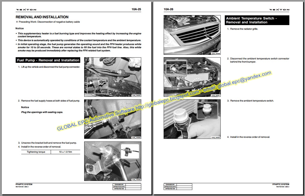 AUTO MOTO REPAIR MANUALS SSANGYONG REXTON REPAIR MANUAL AND