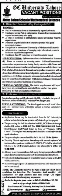 gc-university-lahore-jobs-2020-application-form-latest