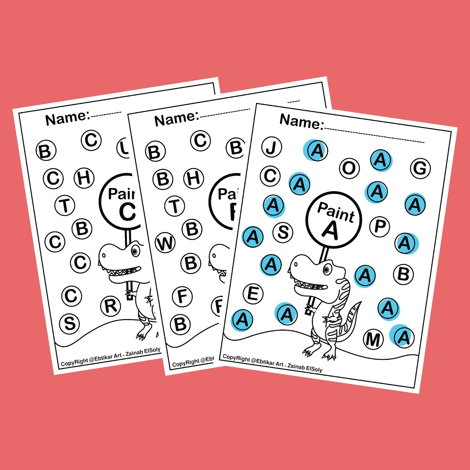 Easter Eggs coloring pages - Free 35+ Alphabet Dot Coloring Pages