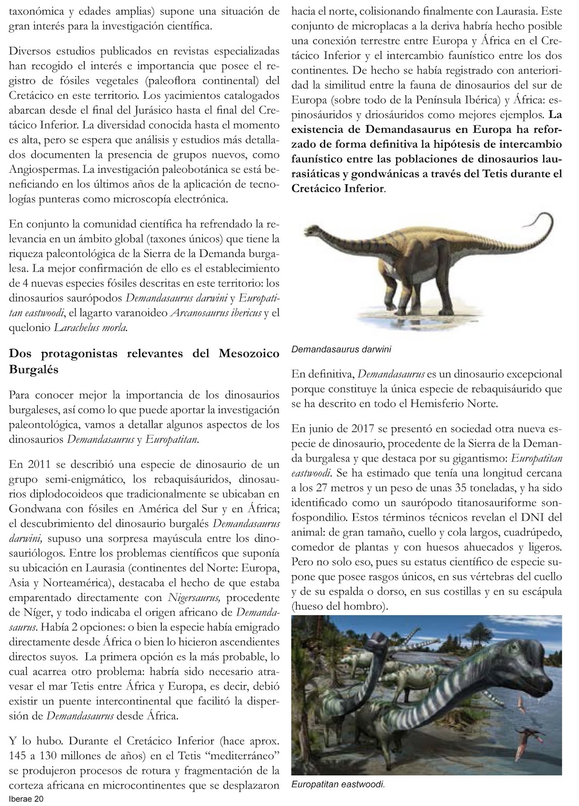 Fundacion Dinosaurios Cyl: Dinosaurios de Burgos: Presente y Pasado