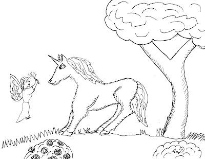 Robin's Great Coloring Pages: Unicorns and Fairies are Friends