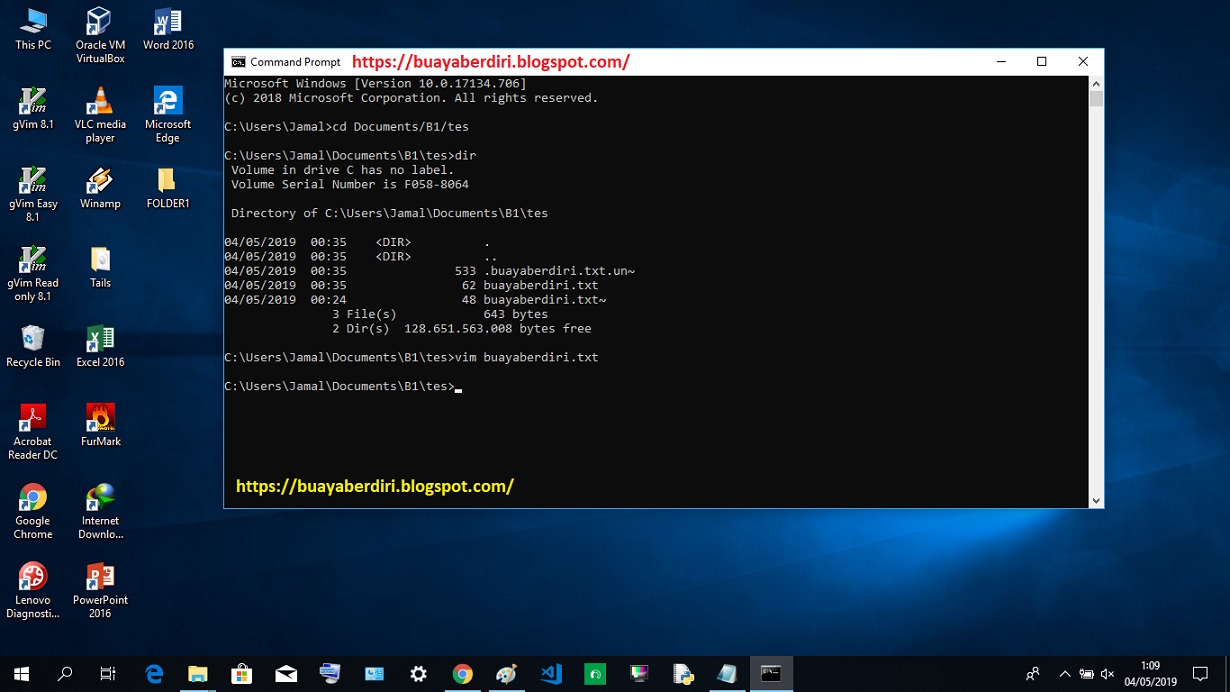 how to open text editor in command prompt windows