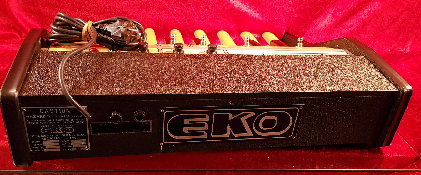 MATRIXSYNTH Rare 1982 EKO Synthesizer Bass Foot Pedal K1 Model 4101 Analog Bass Synth SN 1488