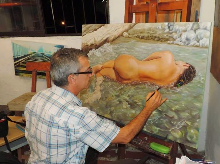 Pintores colombianos Jorge-Marín Pintura-realista