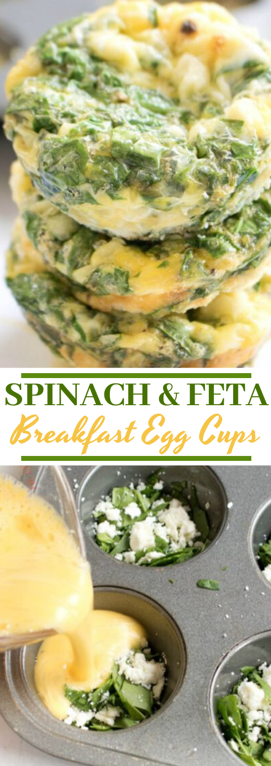 Spinach and Feta Egg Cups #healthy #breakfast #lowcarb #eggs #keto