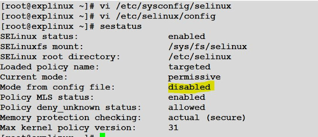 SELinux disabled