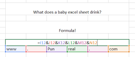 Another baby Excel pun. Maybe throwing a baby in there is a formula for success.
