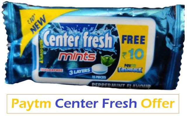 Buy Center Fresh Mint Candy & Get Paytm Rs.10 Cashback Code