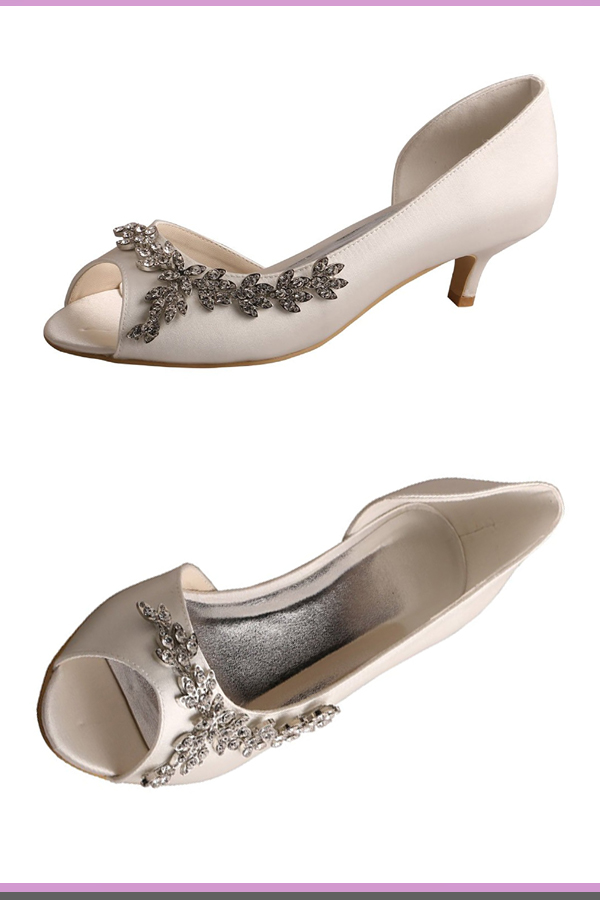 low heel wedding shoes