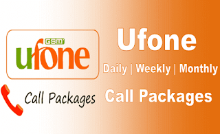 Ufone daily, 24 hours, weekly, montlhy call packages code 2023