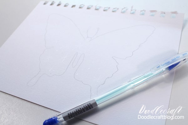 Use Tombow MONO Glue pen as a watercolor resist.