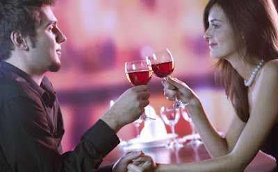 Wine tasting on a valentine date