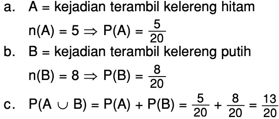Sebuah Kantong Berisi 5 Butir Kelereng Hitam 7 Butir Kelereng Kuning Dan 8 Butir Kelereng Mas Dayat