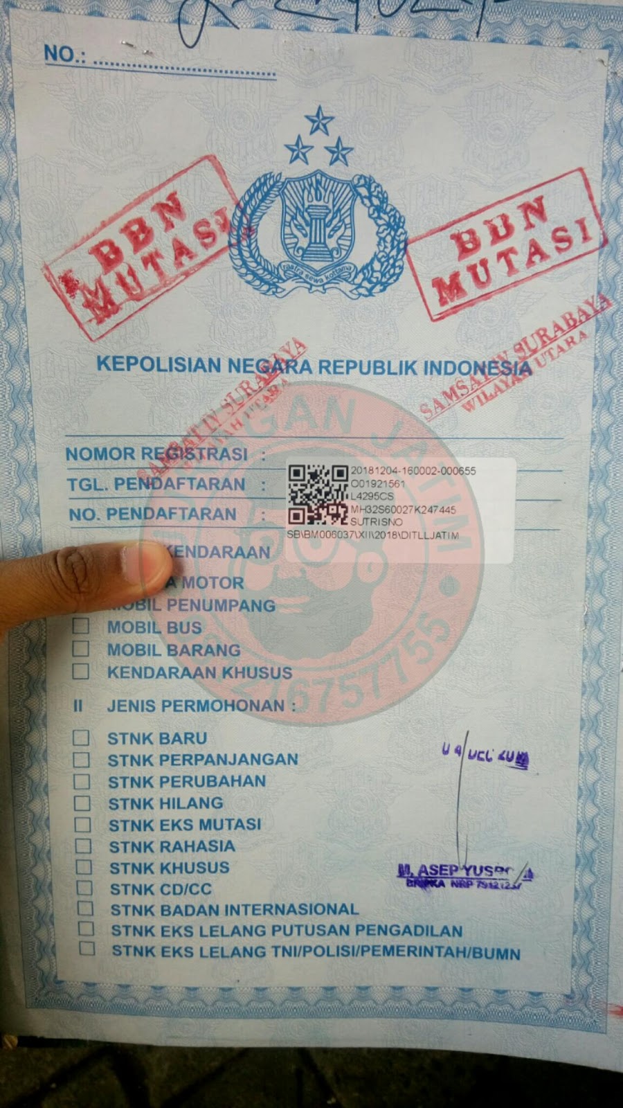 Cara Pengurusan STNK, BPKB, BBN, Mutasi Wilayah Surabaya ...
