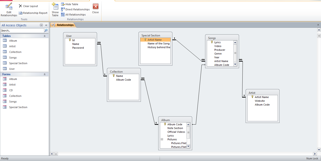 Music Collection Database Access